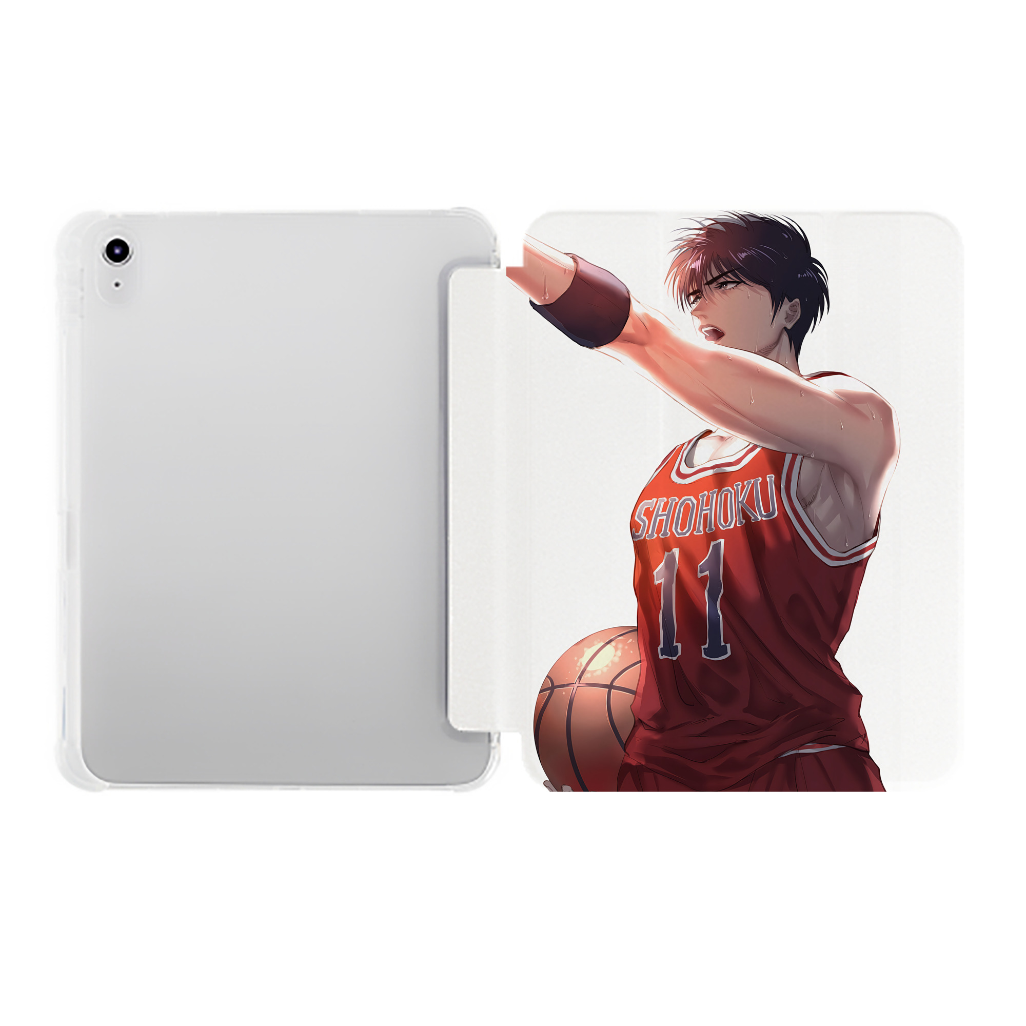 （画像用） SLAM DUNK／スラムダンク IPad ケース ペン収納付き 三つ折りスタンド PUレザー×シリコン 対応機種9.5/10.5/10.9インチ